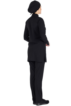 Schwarzer, dünner Lycra-Stoff, Hijab-Krankenschwesteruniform und Hijab-Arztuniform-Set - 5