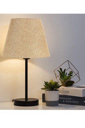 Schwarzer Einzellampenschirm aus Metall, Tischlampe, Sandbeige, TYC00604278751 - EvLight