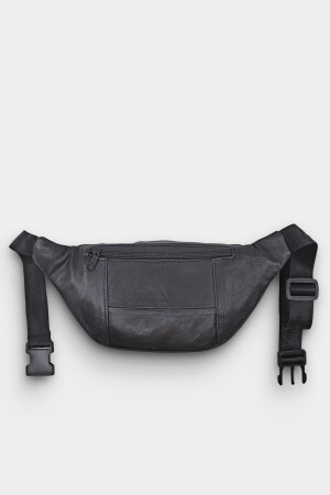 Schwarzer Freebag aus echtem Leder – Hüfttasche und Umhängetasche DDFBAG - 6