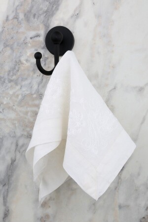 Schwarzer langer Handtuchhalter / Toilettenpapierhalter mit breiter Abdeckung / Besteck-Bademantelhalter, 3er-Set, 1925 - 4