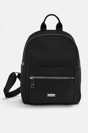 Schwarzer Mini-Rucksack aus Nylon - 3