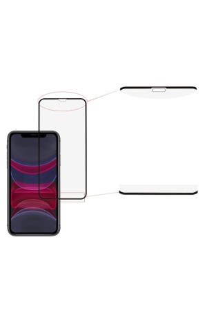 Schwarzer, mit dem iPhone 11 kompatibler Keramik-Nano-Displayschutz, der das unzerbrechliche, flexible Glas vollständig abdeckt - 1