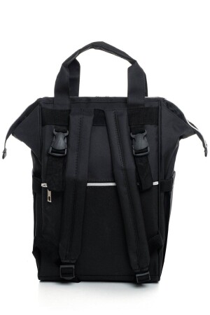 Schwarzer Mutter-Rucksack für Damen, Babyflasche, Thermoskanne, Pailletten-Babypflegetasche, funktionell - 5