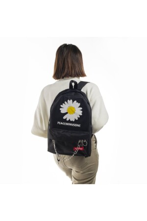 Schwarzer Rucksack mit Daisy Chain 2020044 - 3