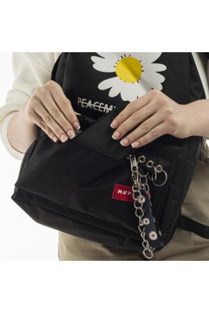 Schwarzer Rucksack mit Daisy Chain 2020044 - 4