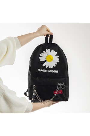 Schwarzer Rucksack mit Daisy Chain 2020044 - 6