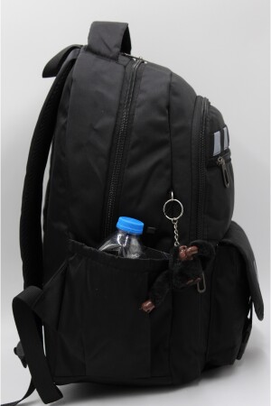 Schwarzer Schulrucksack 34300 aus speziellem wasserabweisendem Stoff - 5