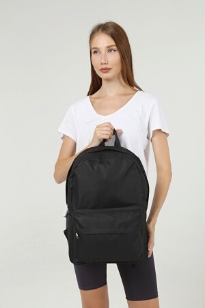 Schwarzer Schulrucksack Unisex - 6