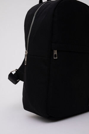 Schwarzer Shk40 2-Fächer-Rucksack mit verstellbarem Riemen aus Canvas-Stoff, Unisex-Tagessportrucksack U:33 E:23 G: S226-00027 - 5