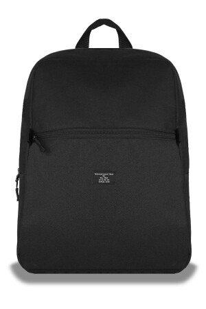 Schwarzer Unisex-Rucksack und Laptoptasche - 1