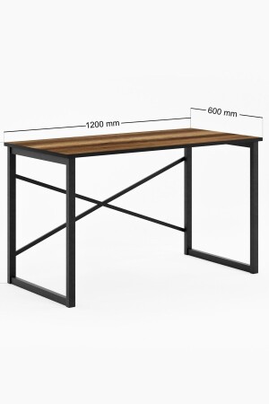 Schwarzer Walnuss-Studientisch, Computertisch, Bürotisch, 60 x 120 cm - 9