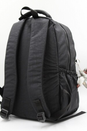 Schwarzer, wasserfester Crinkle-Stoff, großer Schulrucksack, Reisetasche / 2300 2300sırtmxs - 6