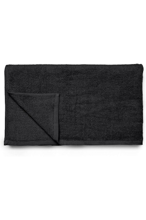 Schwarzes Bade- und Duschtuch aus 100 % Baumwolle, 70 x 140 cm, ein großes Handtuch 004 - 2