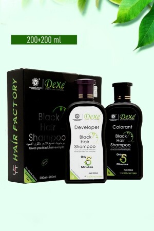 Schwarzes Haar-Shampoo, Haarschwärzungs-Shampoo-Set, 200 ml. 200 ml - 4