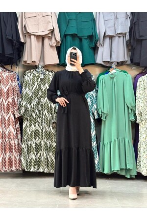 Schwarzes Hijab-Kleid - 1