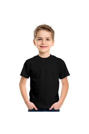 Schwarzes Kinder-T-Shirt Unisex - 1