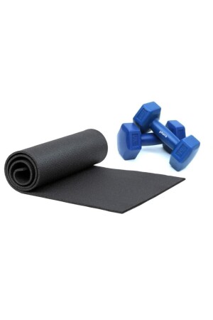 Schwarzes Pilates-Matten- und Hantel-Set – 2 x 1 kg Hantel- und Pilates-Matten-Set PHRD07BB - 1