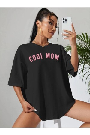 Schwarzes Schwangerschafts-T-Shirt mit Aufdruck „Cool Mom“ für Damen MARECASHTYC00729196041 - 2