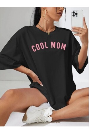 Schwarzes Schwangerschafts-T-Shirt mit Aufdruck „Cool Mom“ für Damen MARECASHTYC00729196041 - 6