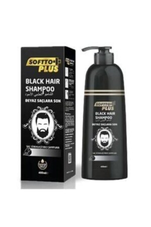 Schwarzes Shampoo für weißes Haar 350 ml Softto Plus für weißes Haar - 1