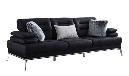 Schwarzes Sofa von Vienay - 4