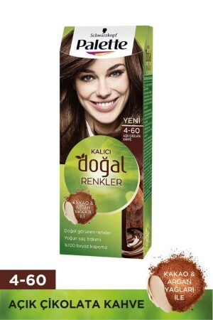 Schwarzkopf Kalıcı Doğal Renkler 4-60 Açık Çikolata Kahve Saç Boyası - 1