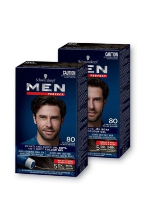 MNZ-Schwarzkopf صبغة الشعر 80 - بني أسود - Men Perfect
