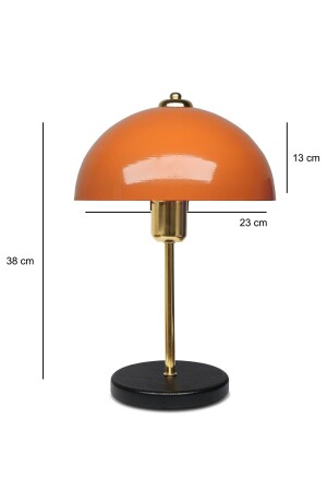 Schweizer Orange Farbe Gold Body Banker Tischlampe Lampenschirm - 4