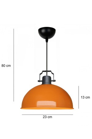 Schweizer Retro-Hängelampe aus orangefarbenem Metall, für Café, Restaurant, Küche, Eingang, Ayd-3582 - 4