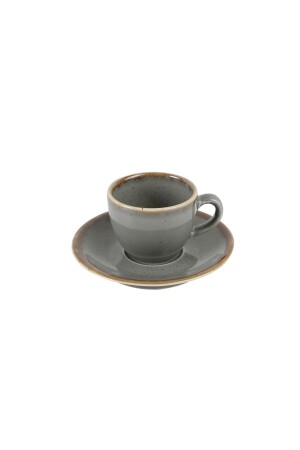 Seasons Dunkelgraue Kaffeetasse für 2 Personen mit Untertasse, 80 ml, 04ALM002602 - 2