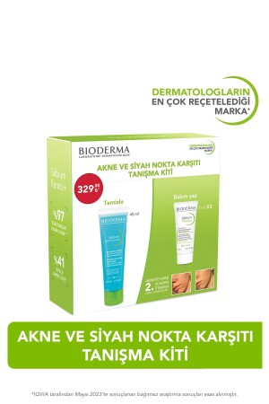 Sebium Akne Eğilimli Ciltler Akne ve Siyah Nokta Karşıtı Tanışma Kiti (Temizleme Jeli-Bakım Kremi) - Bioderma