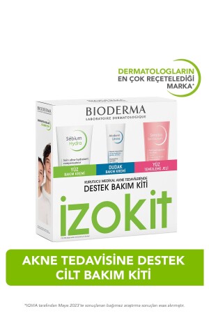 Sebium Izokit Drying Acne Treatment Support Skin Care Kit (Reinigungsgel-Pflegecreme-Lippenbalsam) - 2