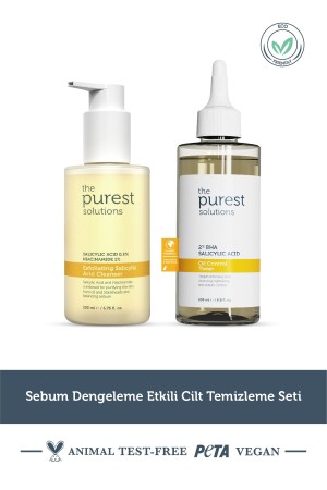 Sebum dengeleme etkili cilt temizleme seti - The Purest Solutions