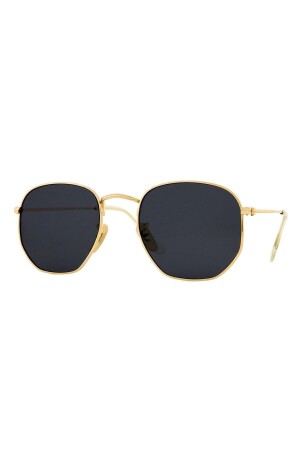 Sechseckige goldene polarisierte Metallsonnenbrille HEXAGONAL GOLD - 2