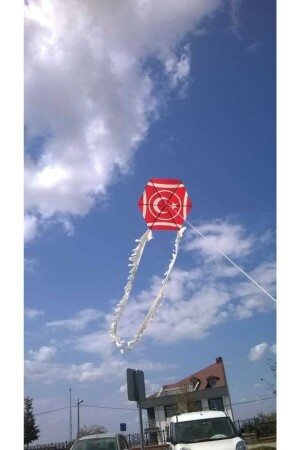 Sechseckiger Lattendrachen aus Kunststoff mit türkischer Flagge U101 - 2