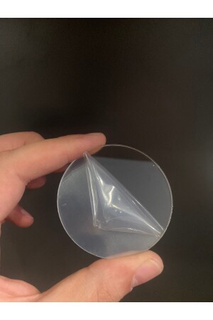 Şeffaf Yuvarlak Daire 6cm çapında üzeri boş Kaliteli pleksi magnet tabanı 50 ADET Süslemeye Uygun - 1