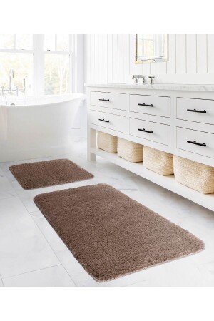 Segura Peluş Vizon Kaydırmaz Taban 2li Banyo Paspası 60 X 100 - 50 X 60 - 1