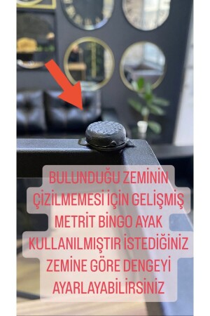 Sehpa 3'lü Füme Camlı Çok Amaçlı Metal Güvenilir Temperli Füme Camlı C Sehpa Siyah Füme Camlı 3 lü siyah füme - 7