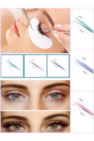 Seiden-Wimpernpinzette, Metall, feine Spitze, Präzisions-Wimpernpinzette aus Seide, falsche Wimpern XLC503 - 1