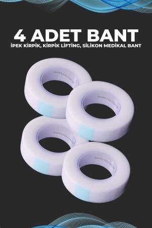 Seidenes Wimpern-Lash-Lifting-Klebeband, medizinisches Silikon-Transparentband unter den Augen, 4 Stück - Magic Lash