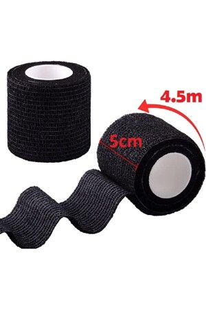 Selbstklebender Verband, schwarz, 5 cm x 4–5 m, Koban-Verband - 1