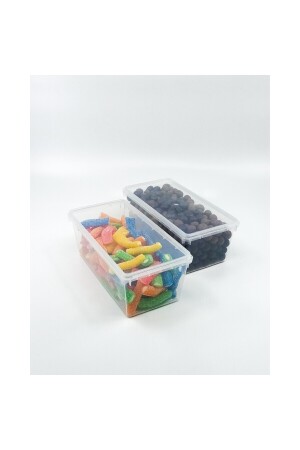 Selbstschließender Aufbewahrungsbehälter aus Kunststoff mit Deckel für Lebensmittel, Mahlzeiten und Tiefkühltruhe 0. 4 Liter 10 Stück - 5