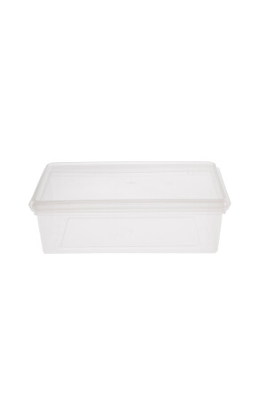 Selbstschließender Vorratsbehälter aus Kunststoff mit Deckel für Lebensmittel, Mittagessen und Tiefkühltruhe, 1 Liter, 10 Stück - 2