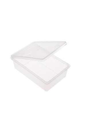 Selbstschließender Vorratsbehälter aus Kunststoff mit Deckel für Lebensmittel, Mittagessen und Tiefkühltruhe, 1 Liter, 10 Stück - 3