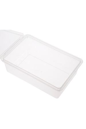 Selbstschließender Vorratsbehälter aus Kunststoff mit Deckel für Lebensmittel, Mittagessen und Tiefkühltruhe, 1 Liter, 10 Stück - 5