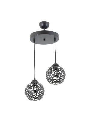 MNZ-Seljuk Ball Motif Star Wrought Iron Model Retro Rustic Pendant Lamp شمعة LMBDR35331 - Lambadar