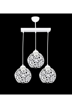 MNZ-Seljuk Ball Motif Star Wrought Iron Model Retro Rustic Pendant Lamp شمعة LMBDR35332 - Lambadar