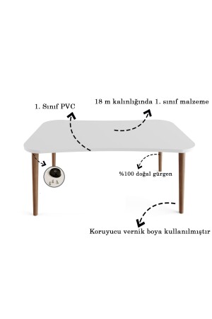 Selena 4-teiliger Satz-Couchtisch mit Holzbeinen, Wohnzimmer-Set, Teetisch – Walnuss ZSLN - 8