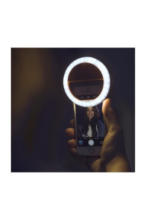 Selfie Işığı 3 Kademeli Led Aydınlatma Telefon Aparatı Uyumlu - 4