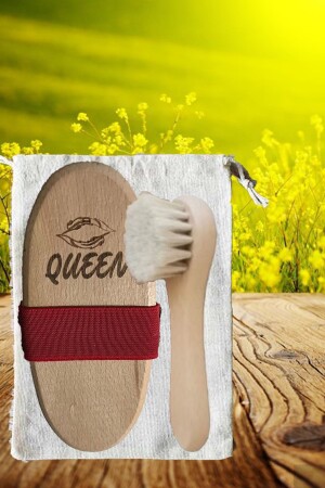 فرشاة شعر الحصان الطبيعية وفرشاة الوجه - Queen